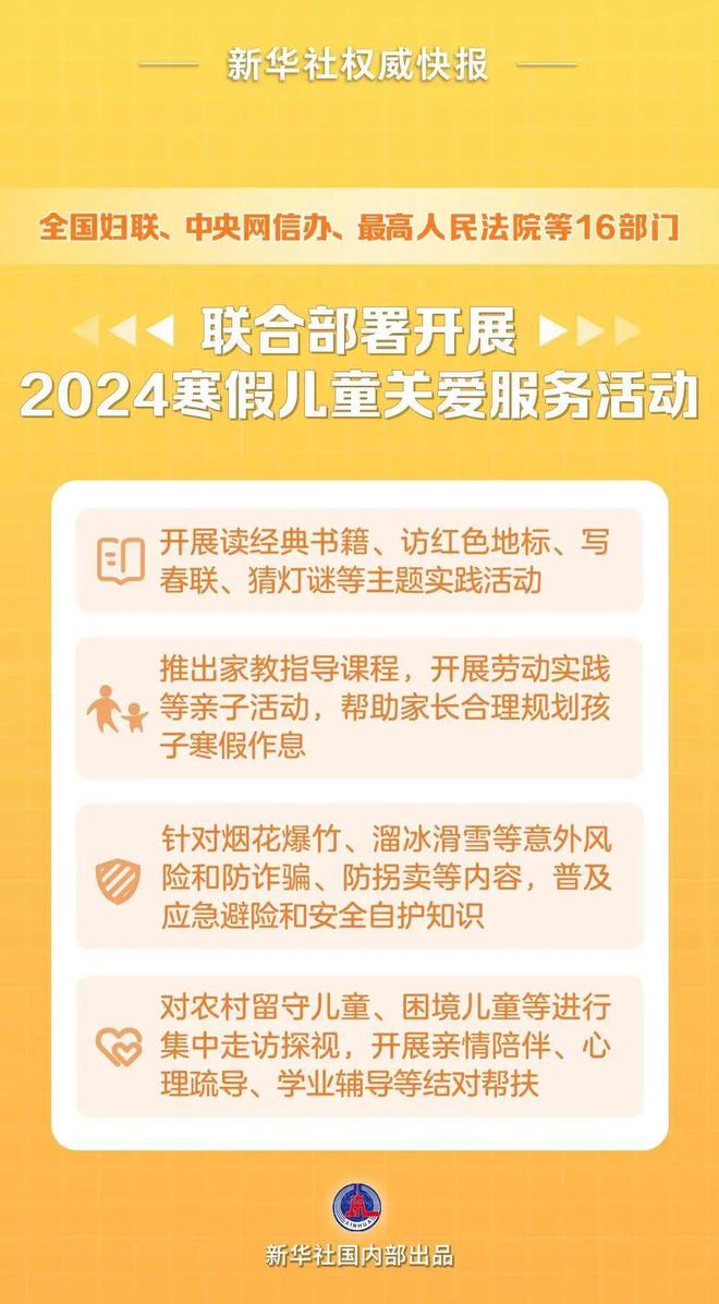 九游娱乐平台：2024寒假怎么过？国家16部门这样安排儿童关爱服务(图1)