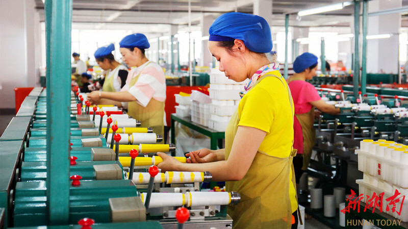 九游娱乐网站：一个“龙头”昂起一群企业奋起——澧县服装辅料产业集群观察(图5)
