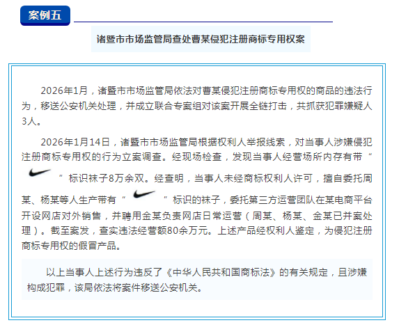 九游娱乐：浙江公布一批知识产权执法典型案例(图1)